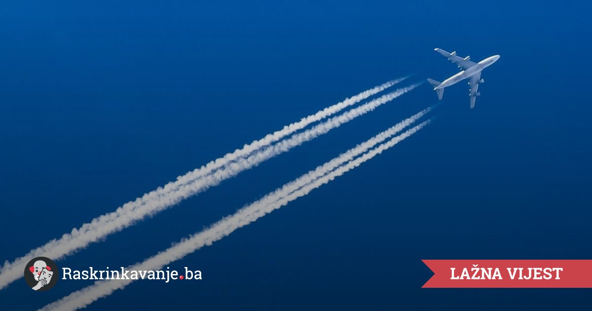 Raskrinkavanje Dugotrajni Tragovi Iza Aviona Nisu Chemtrailsi Jer